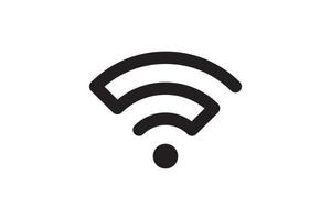 conexão de sinal de símbolo wi fi. sinal de tecnologia de internet sem fio vetorial. ícone de comunicação de rede wifi. vetor