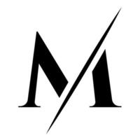 modelo de design de logotipo monograma letra m. design de logotipo de luxo, beleza e moda vetor