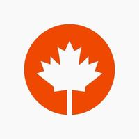 logotipo do bordo vermelho canadense na letra o símbolo vetorial. conceito de folha de bordo para a identidade da empresa canadense vetor