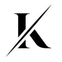 modelo de design de logotipo monograma letra k. design de logotipo de luxo, beleza e moda vetor