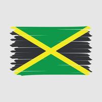 ilustração vetorial de design de pincel de bandeira da jamaica vetor