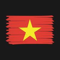 ilustração em vetor de design de pincel de bandeira do vietnã