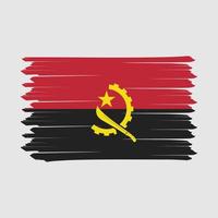 ilustração vetorial de design de pincel de bandeira de angola vetor