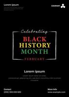 mês da história negra. design de vetor de cartaz de celebração afro-americana em fevereiro.