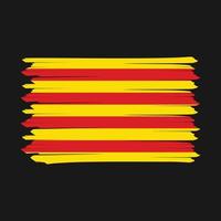 escova de bandeira da catalunha vetor