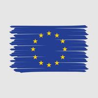 escova de bandeira europeia vetor