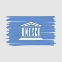 escova de bandeira da unesco vetor