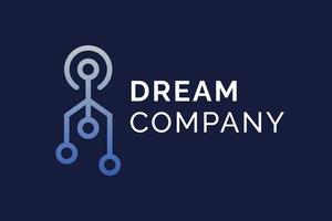 logotipo da tecnologia do apanhador de sonhos vetor