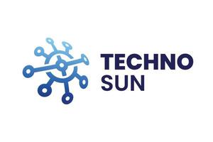 design de logotipo da empresa techno sun vetor