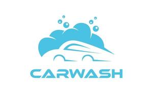 design de marca de logotipo de lavagem de carros moderno vetor