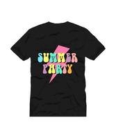 design de camiseta de festa de verão vetor