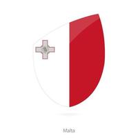 bandeira de malta no estilo do ícone do rugby. vetor