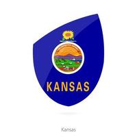 bandeira do Kansas. vetor