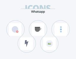 design de ícones do pacote de ícones planos 5 do whatsapp. ui. aplicativo. mais. básico. chá vetor