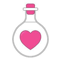 ilustração simples do ícone de um coração para st. Dia dos Namorados vetor