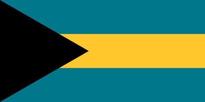 Bahamas bandeira ilustração simples para o dia da independência ou eleição vetor