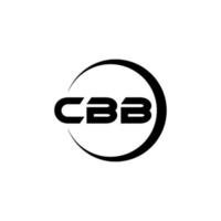 design do logotipo da carta cbb na ilustração. logotipo vetorial, desenhos de caligrafia para logotipo, pôster, convite, etc. vetor