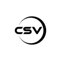 design de logotipo de carta csv na ilustração. logotipo vetorial, desenhos de caligrafia para logotipo, pôster, convite, etc. vetor