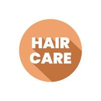 vetor de design de sinal de etiqueta de ícone de texto de higiene de proteção de cuidados com o cabelo