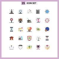 25 ícones criativos, sinais e símbolos modernos de elementos de design de vetores editáveis de tapete de garfo de negócios