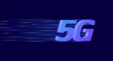 papel de parede de fundo de internet de tecnologia 5g velocidade de rede rápida ilustração vetorial futurista abstrata vetor