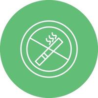 ícone de fundo do círculo de linha de não fumar vetor