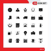 pacote de ícones vetoriais de estoque de sinais e símbolos de 25 linhas para mãos de autoria de diamantes criativos elementos de design de vetores editáveis
