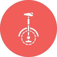 ícone de fundo de círculo de glifo de monociclo vetor