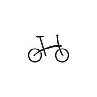 ilustração vetorial gráfica de bicicleta dobrável inspiração de design de logotipo vetor