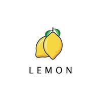 vetor de modelo de logotipo de limão ícone de limonada fresca