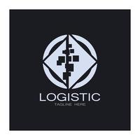 logística logotipo ícone ilustração vector design distribuição símbolo entrega de bens economia finanças