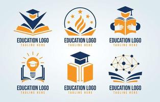 logotipo baseado no ato de aprender e ensinar vetor