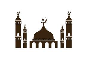 design de logotipo de mesquita, modelo de logotipo islâmico, ilustração vetorial vetor