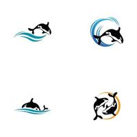 ilustração em vetor logotipo orca em design moderno.