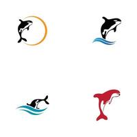 ilustração em vetor logotipo orca em design moderno.