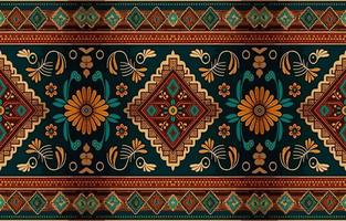 padrão de tecido sem costura floral. tecido abstrato linha têxtil gráfico flor antiguidade. flores étnicas vetor ornamentado elegante estilo retrô vintage de luxo. design de impressão de arte floral para têxteis, roupas.