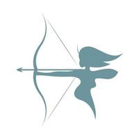 design de logotipo de ícone de arco e flecha vetor