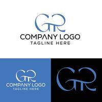 letra inicial gr design de logotipo monograma criativo sinal moderno símbolo ícone vetor