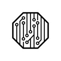 logotipo do circuito moderno vetor