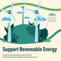 apoiar a energia renovável, ecologicamente correto vetor