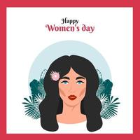 cartão multicolorido para o dia internacional da mulher vetor