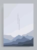 vetor abstrato do estilo oriental japonês do minimalismo. adequado para impressões emolduradas na parede, capa de livro, pôster, decoração, papel de parede, panfleto.
