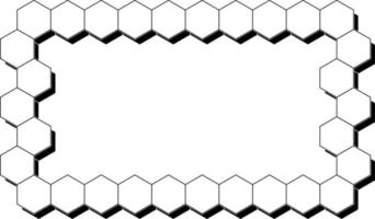 quadro de favo de mel de contorno com espaço de cópia para o seu texto ou design vetor