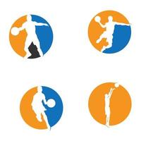 vetor de logotipo de basquete