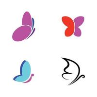 modelo de vetor de design de logotipo de borboleta na moda