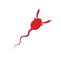 design de ilustração de logotipo de esperma maligno vetor