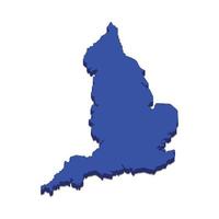 projeto de ilustração do logotipo do mapa do país inglês vetor