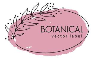 produto botânico, emblema de produtos naturais de qualidade vetor