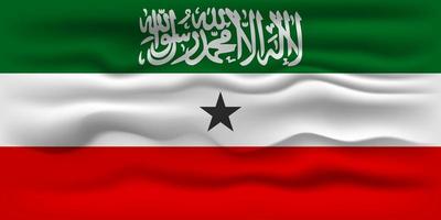 acenando a bandeira do país somalilândia. ilustração vetorial. vetor