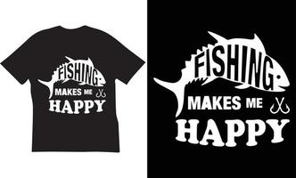 design de camiseta de pesca vetor